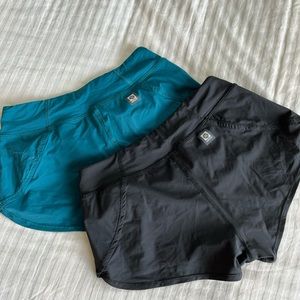 Jolyn hewson shorts - set of 2 - xs - peacock and black